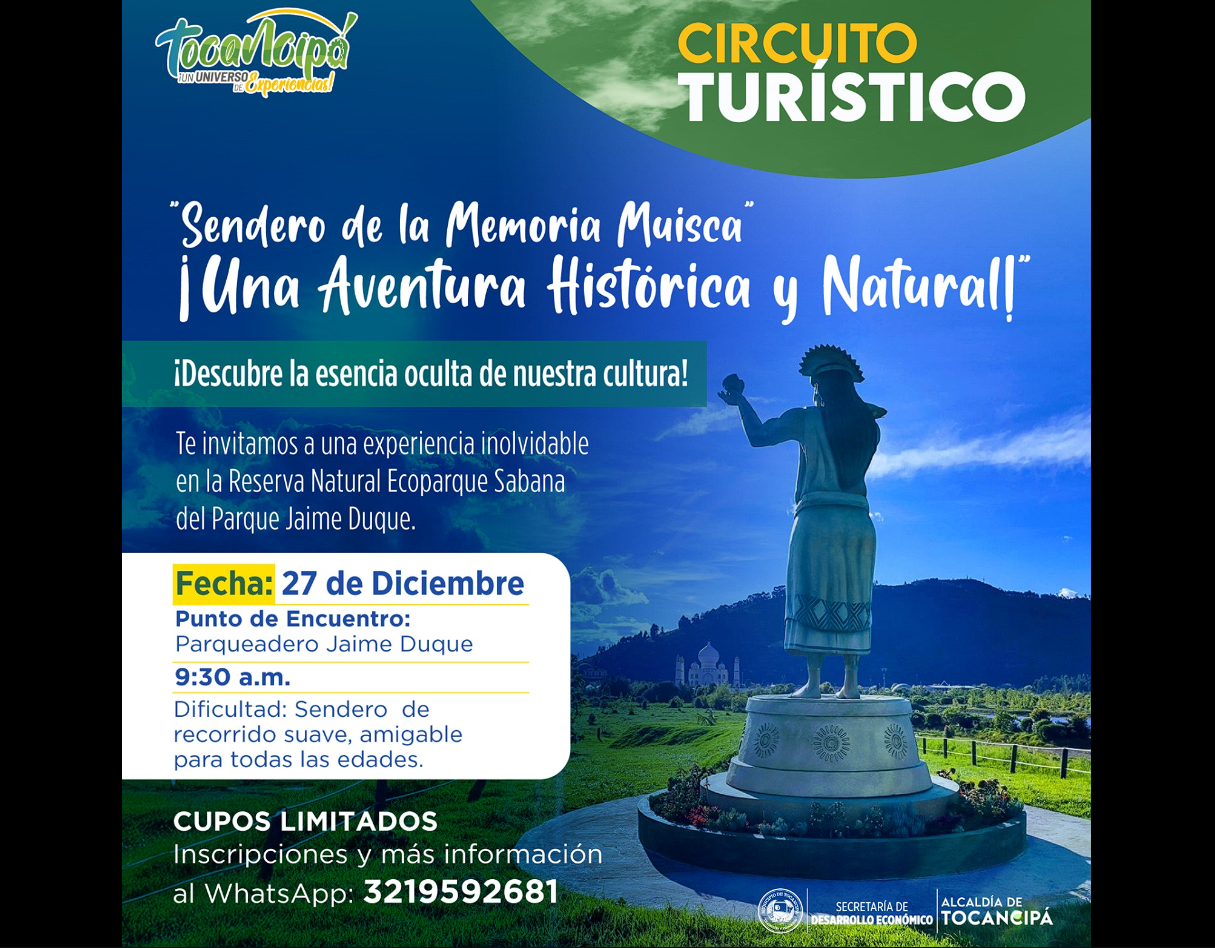 Recorrido guiado por el |Sendero de la Memoria| Muisca invita a una experiencia |cultural| y natural