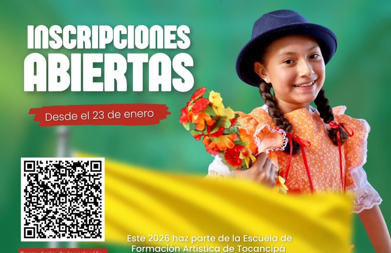 Abiertas las |inscripciones| 2026 de la |Escuela de Formación| Artística de |Tocancipá|
