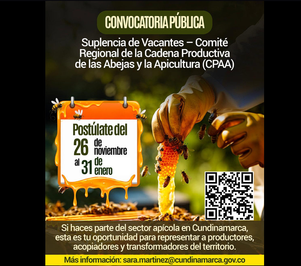 Abierta |convocatoria| para suplencia de vacantes en el |Comité Regional de Apicultura|