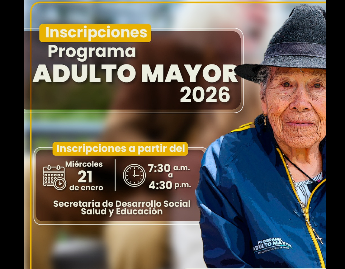 Abiertas las inscripciones al |Programa Adulto Mayor| 2026 en |Tabio|