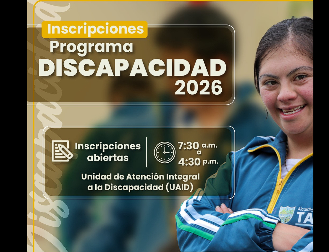Abiertas las inscripciones al |Programa Discapacidad| 2026 en |Tabio|