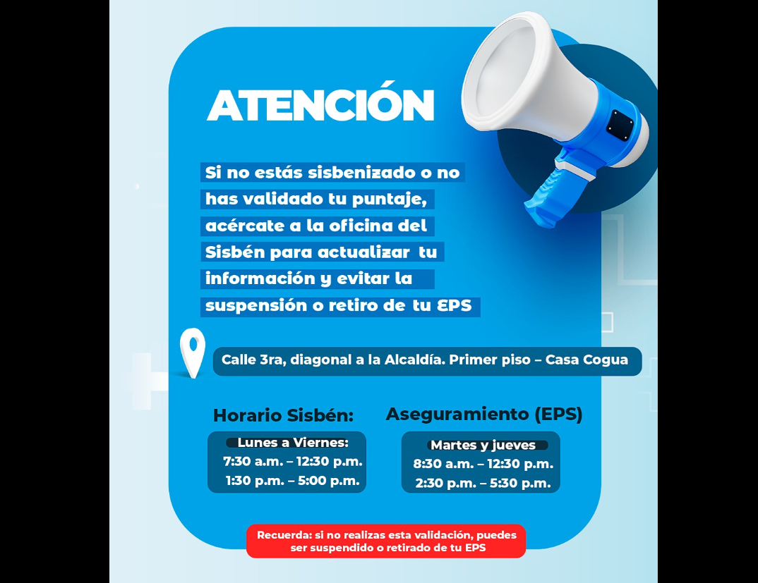 Actualización del |Sisbén| es clave para mantener la afiliación a la |EPS|
