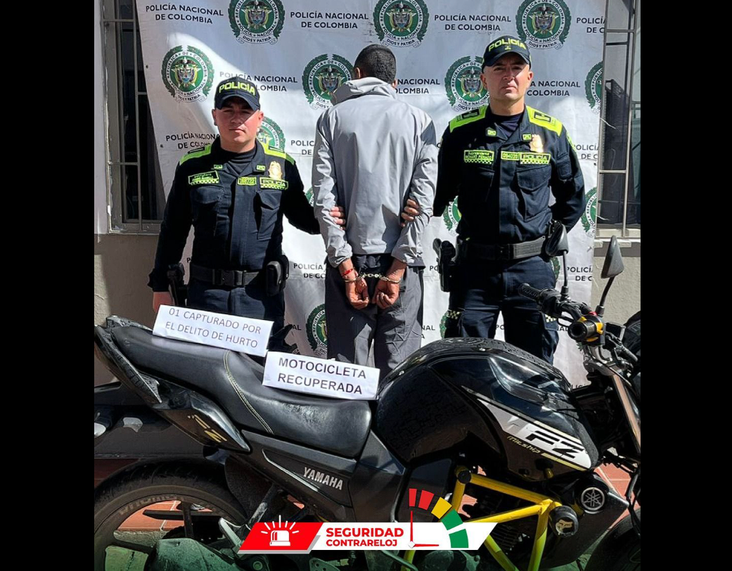 |Captura en flagrancia| permite recuperar |motocicleta| hurtada en |Tenjo|