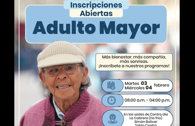 |Tabio| abre jornada de inscripciones para programas de |adulto mayor| y |discapacidad|