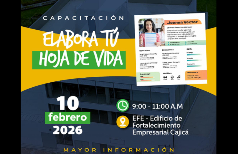 Capacitación orientada a la elaboración de hojas de vida en Cajicá