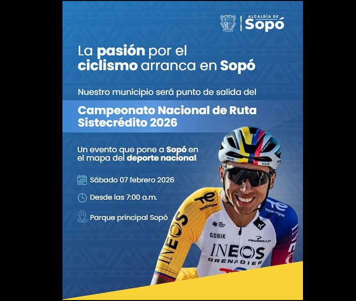 |Sopó| será punto de partida del Campeonato Nacional de Ruta 2026