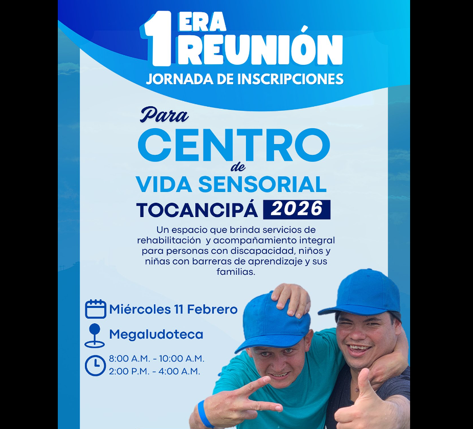 Primera reunión del |Centro de Vida| Sensorial convoca a |población con discapacidad| en el municipio de |Tocancipá|