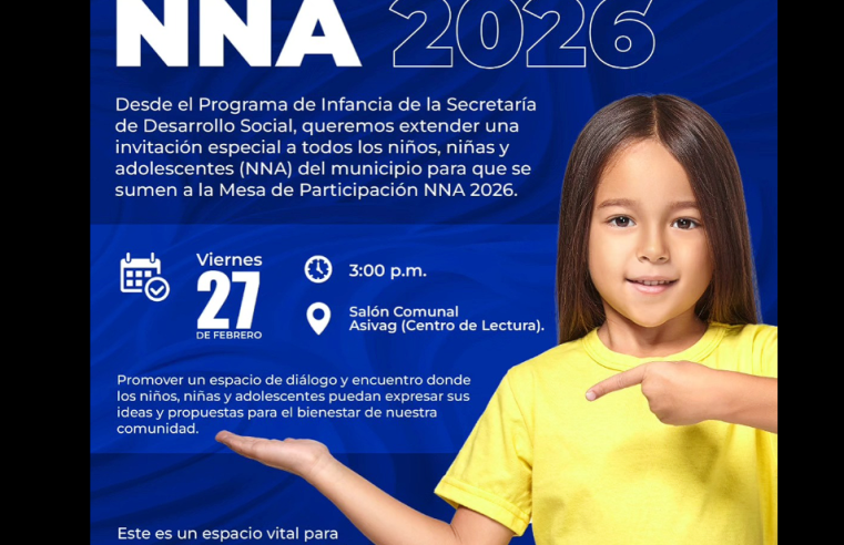 |Gachancipá| convoca a niñas, niños y adolescentes a la |Mesa de Participación| NNA 2026