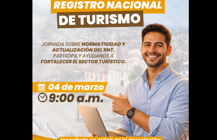 Prestadores de servicios turísticos podrán actualizarse sobre el Registro Nacional de Turismo en |capacitación virtual|
