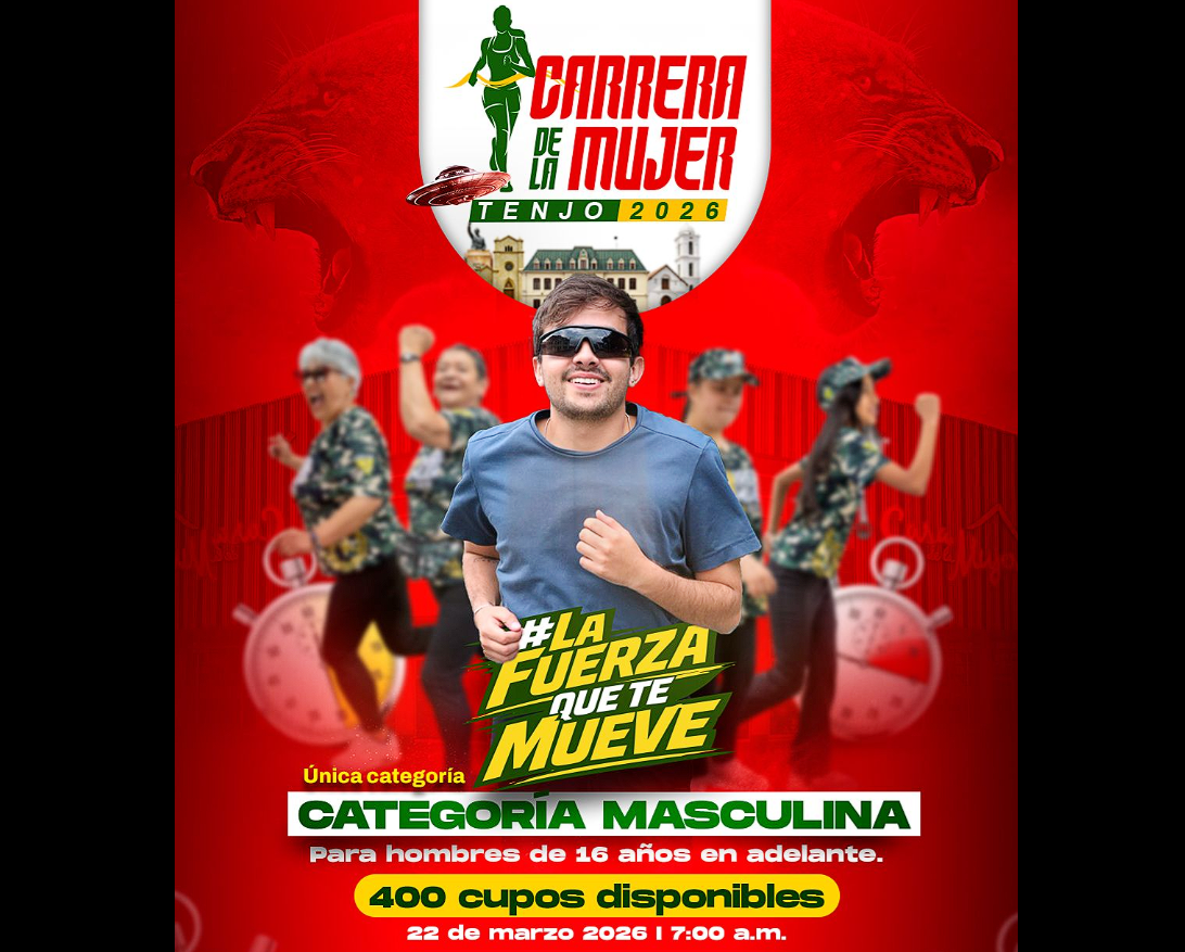 |Carrera de la Mujer| |Tenjo| 2026 abre categoría masculina y amplía su participación