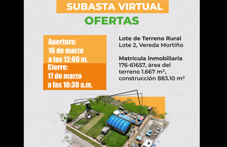 Alcaldía de |Cogua| publica cronograma para |Subasta Virtual| de |Inmuebles|