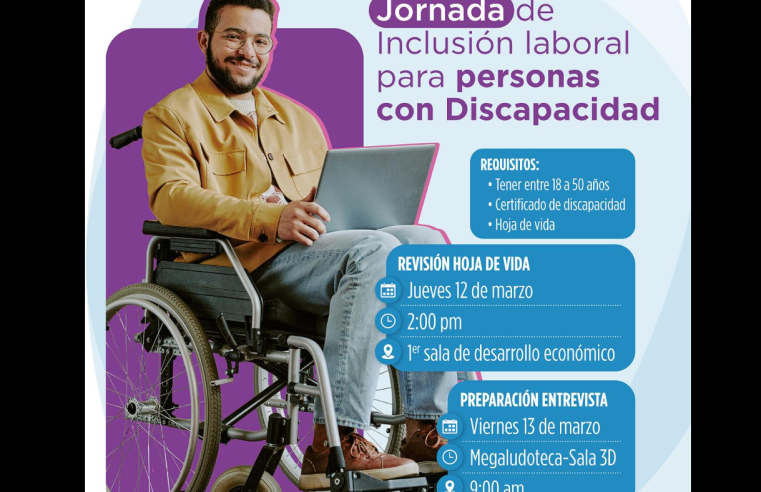 |Tocancipá| realizará Jornada de Inclusión Laboral para |personas con discapacidad|