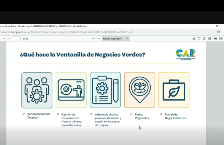 La |CAR| lanza la versión 2.0 de la |Escuela de Negocios Verdes| para fortalecer |emprendimientos sostenibles| + Video