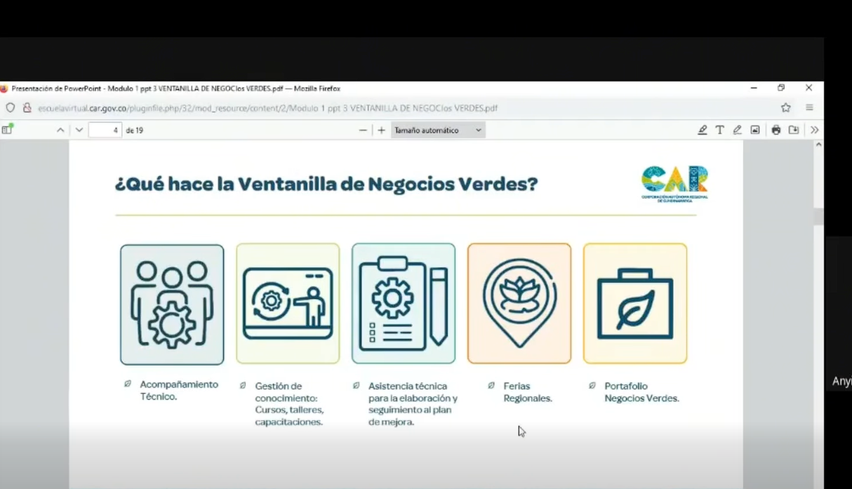 La |CAR| lanza la versión 2.0 de la |Escuela de Negocios Verdes| para fortalecer |emprendimientos sostenibles| + Video