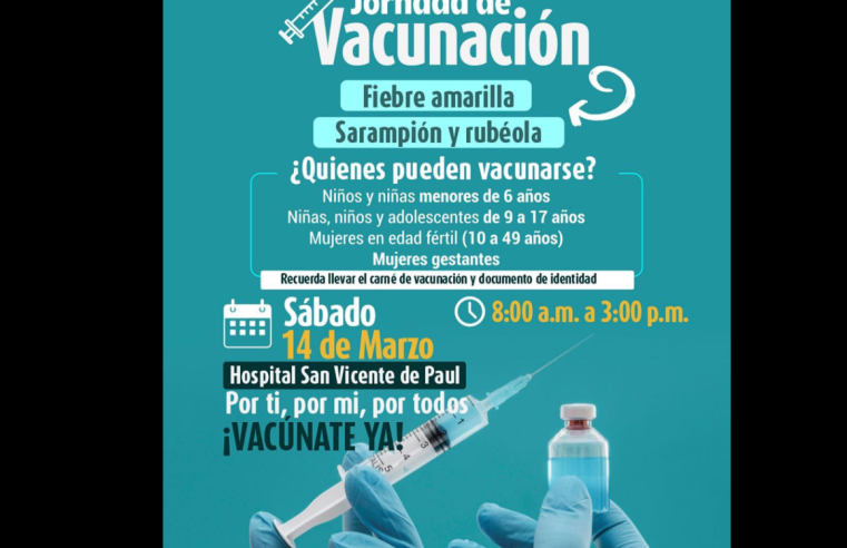 |Nemocón| realizará jornada de |vacunación| contra |fiebre amarilla|, |sarampión| y |rubéola|
