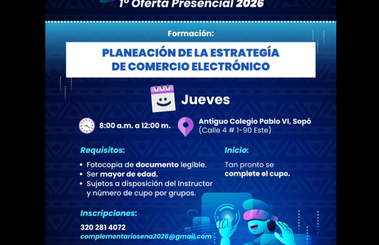 Formación en |comercio electrónico| abrirá espacios para fortalecer |negocios digitales| en |Sopó|