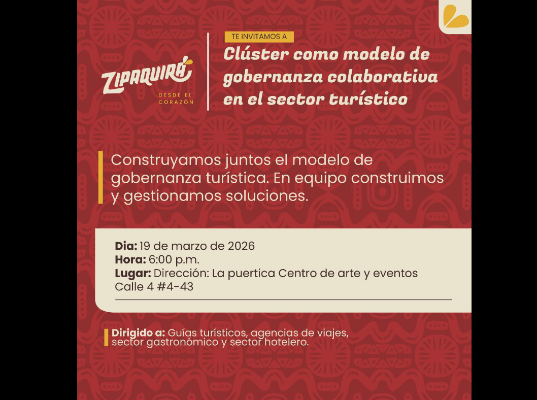 |Zipaquirá| invita a construir un modelo de gobernanza colaborativa para fortalecer el |turismo|