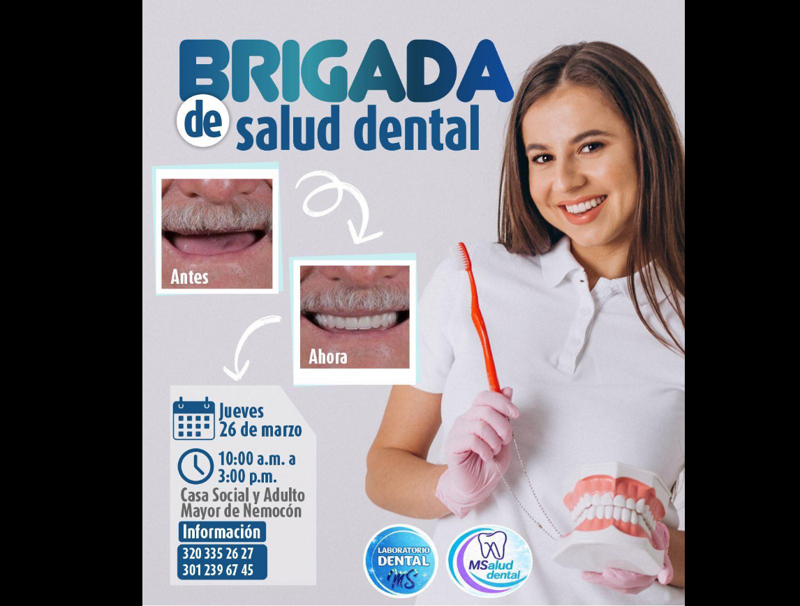 |Nemocón| invita a jornada de |salud dental| para la comunidad