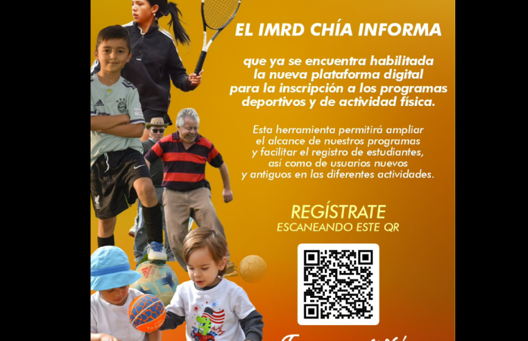 IMRD |Chía| habilita |plataforma digital| para inscripciones a |programas deportivos|