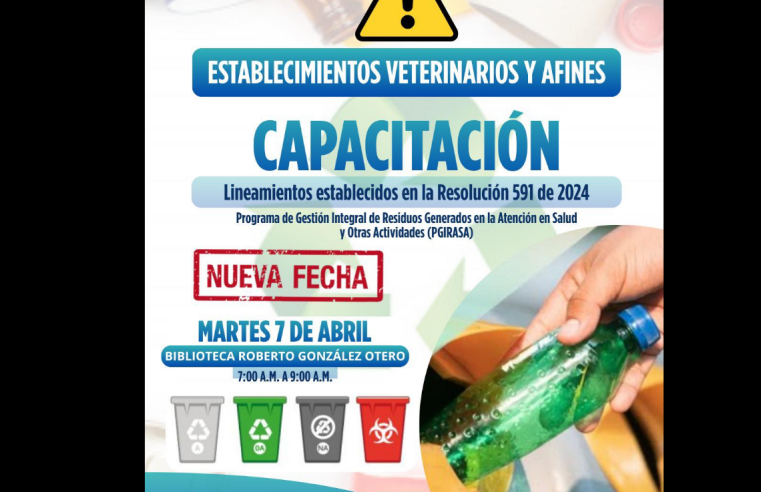 |Capacitación| sobre la Resolución 591 de 2024 para |establecimientos veterinarios| en |Tocancipá|