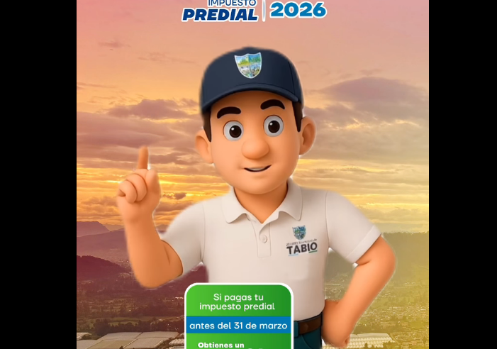 Administración Municipal de |Tabio| recuerda descuento por pronto pago en el |impuesto predial| + Video