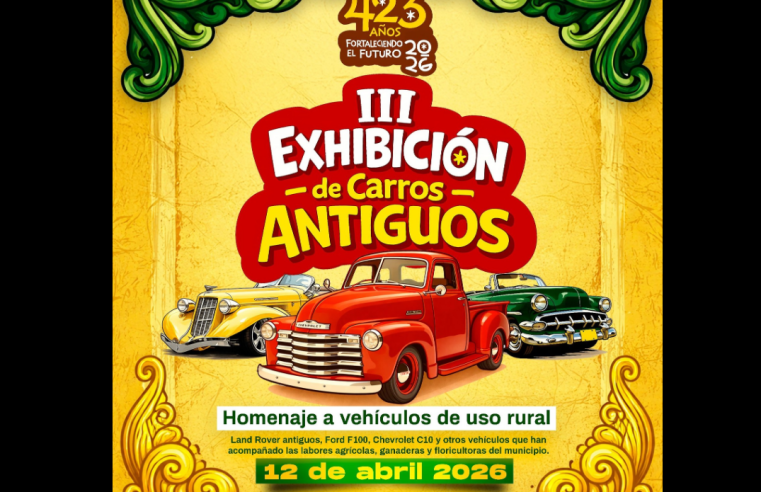 |Tenjo| celebrará su aniversario con la III Exhibición de |Carros Antiguos|