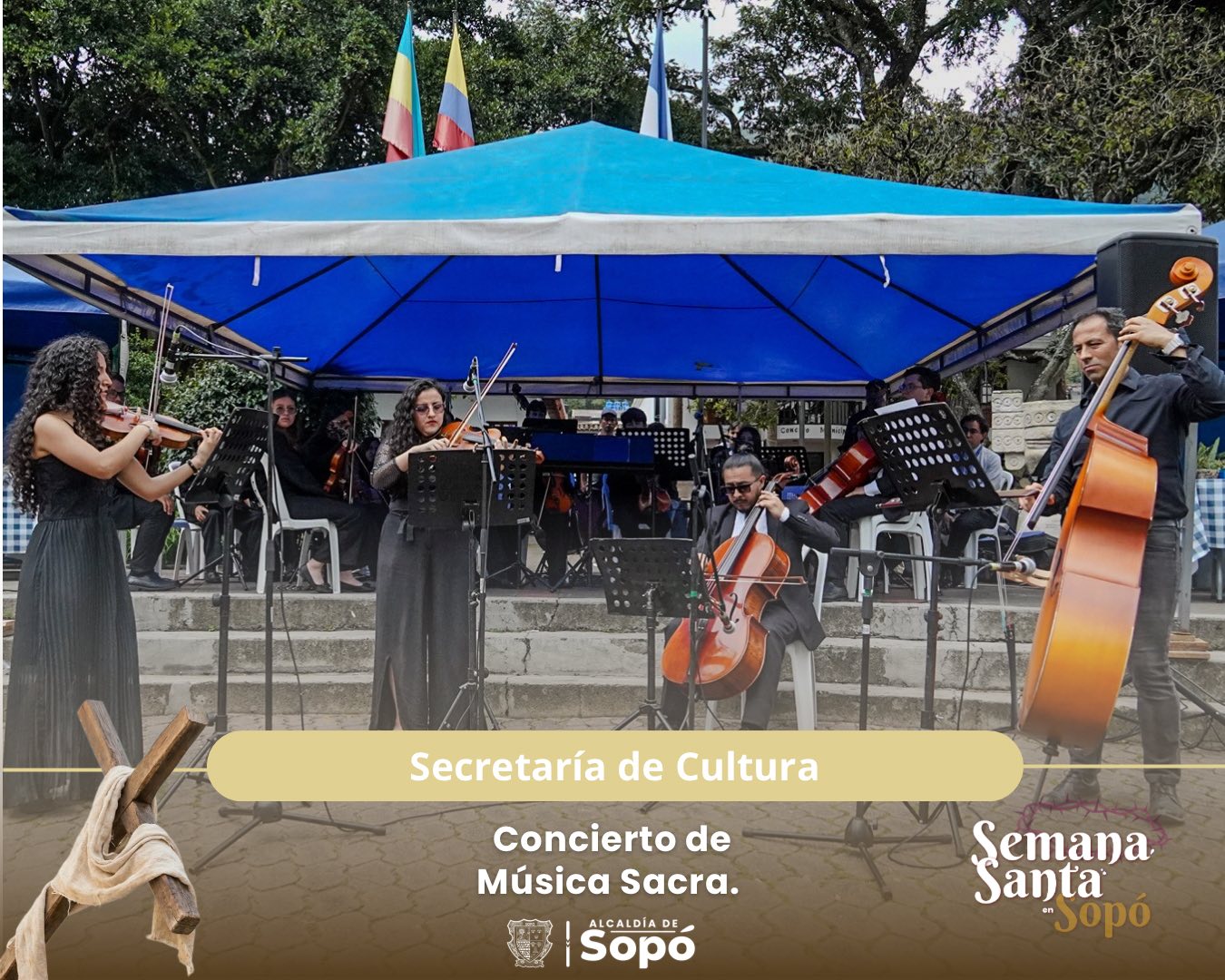 |Sopó| vivió un |Viernes Santo| de música sacra y reflexión en el |Parque Principal|