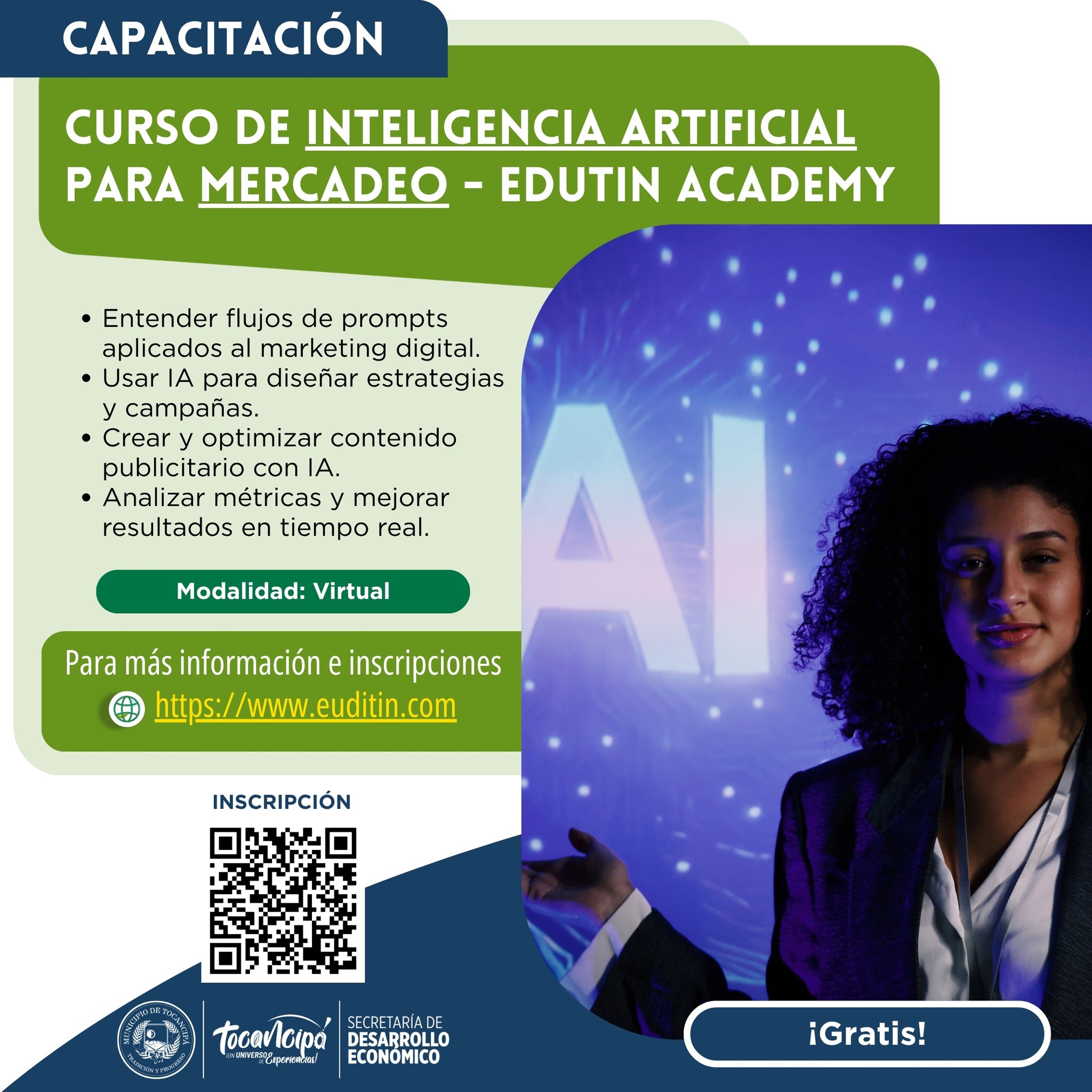 Invitan a fortalecer habilidades en |marketing| con |curso gratuito| en |Inteligencia Artificial|