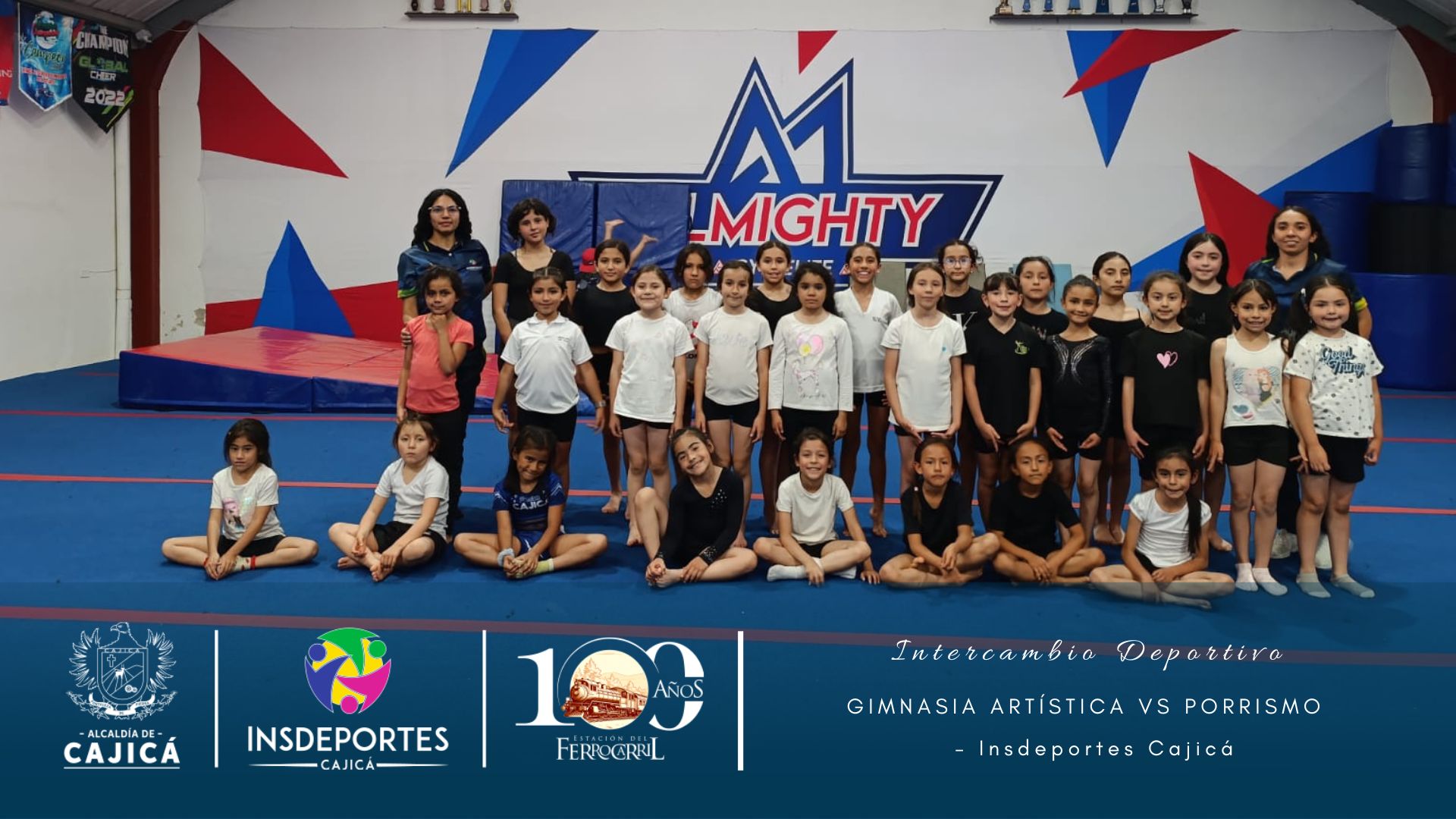 Deportistas de |Cajicá| fortalecieron su formación en intercambio de |gimnasia artística| y porrismo