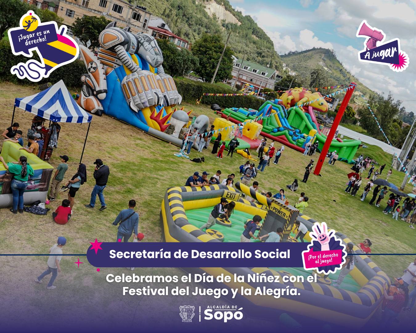 |Sopó| celebró el |Festival del Juego| y la Alegría durante el |Mes de la Niñez|