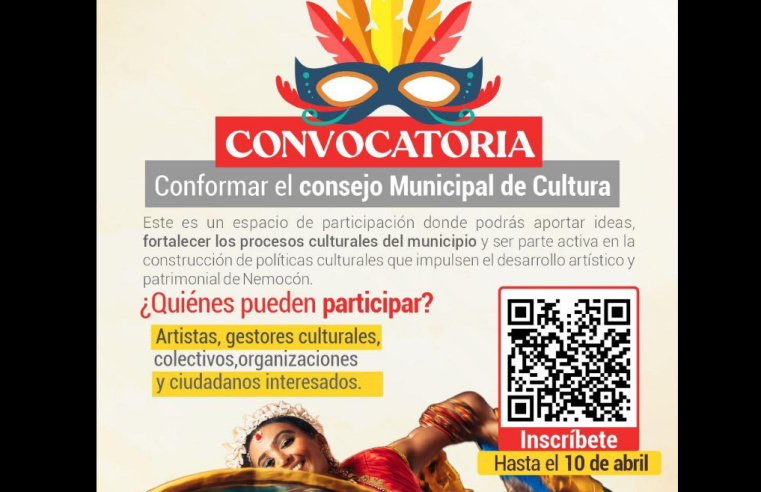 |Nemocón| abre convocatoria para el |Consejo Municipal| de |Cultura|