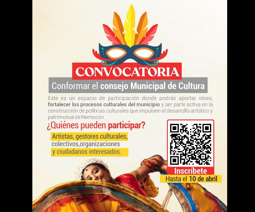 |Nemocón| abre convocatoria para el |Consejo Municipal| de |Cultura|