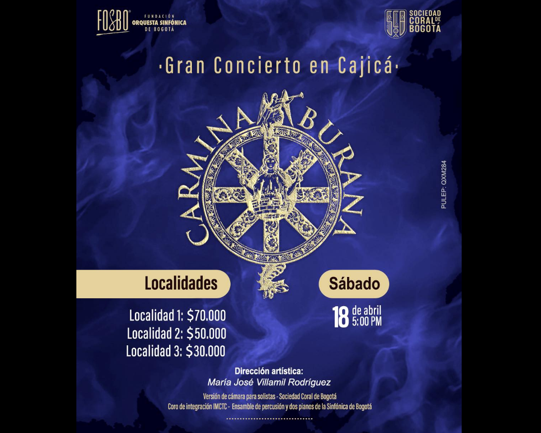 |Cajicá| recibe por primera vez la imponente obra |Carmina Burana|