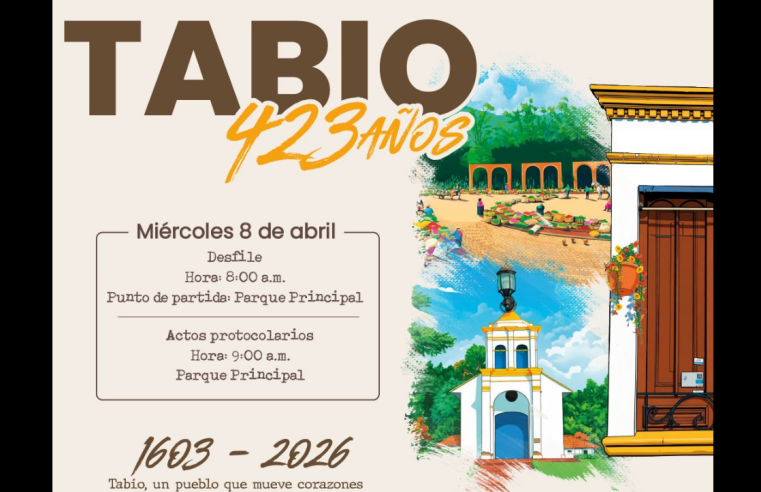 |Tabio| conmemora 423 años con |desfile| y |actos protocolarios|