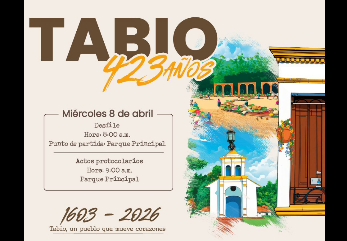 |Tabio| conmemora 423 años con |desfile| y |actos protocolarios|