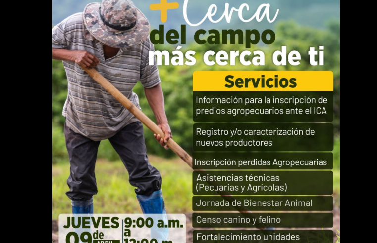 |Nemocón| acerca servicios al sector rural con jornadas “Más Cerca del Campo”