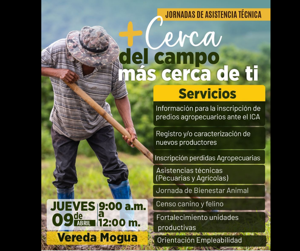 |Nemocón| acerca servicios al sector rural con jornadas “Más Cerca del Campo”
