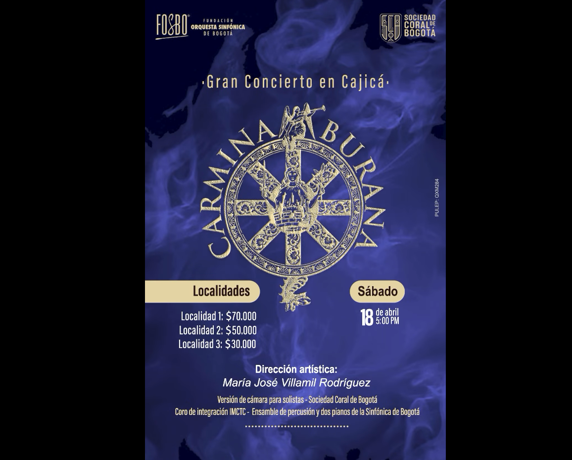 |Cajicá| vivirá la fuerza de “Carmina Burana” en |concierto sinfónico-coral| + Video