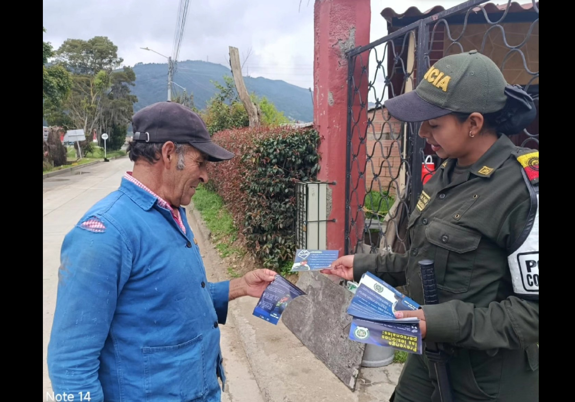 Refuerzan acciones de |seguridad| en sectores de |Gachancipá|