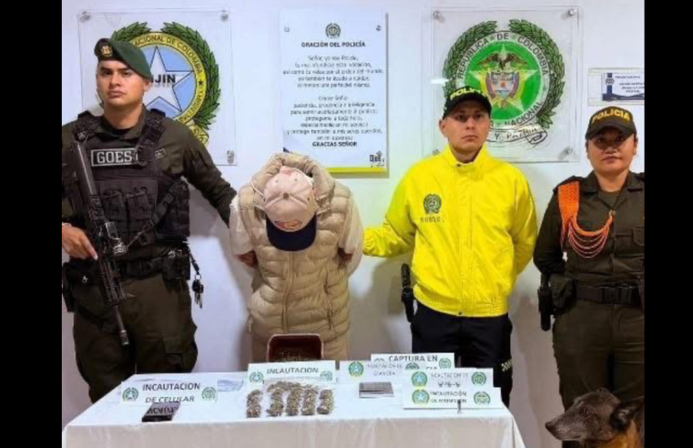 Capturado en |Nemocón| por delitos relacionados con estupefacientes y porte ilegal de armas