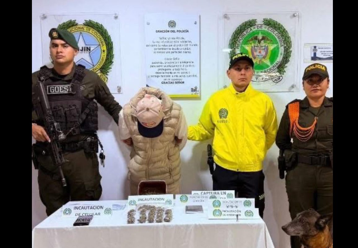 Capturado en |Nemocón| por delitos relacionados con estupefacientes y porte ilegal de armas