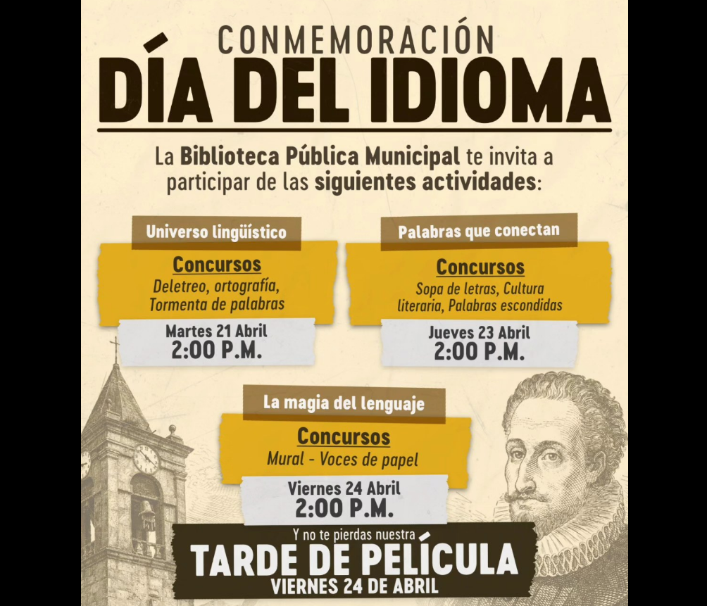 |Gachancipá| conmemora el |Día del Idioma| con actividades culturales y literarias