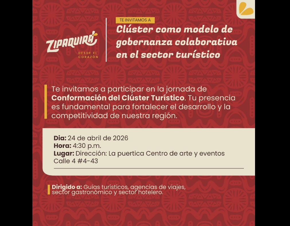 Invitan a jornada de conformación del clúster turístico en |Zipaquirá|
