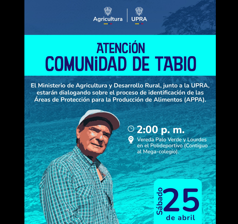 |Tabio| será escenario de diálogo sobre áreas de protección para la |producción de alimentos|