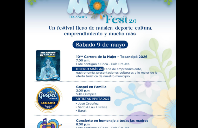 |Tocancipá| celebrará el |Mom Fest| 2.0 con deporte, música y actividades para las familias