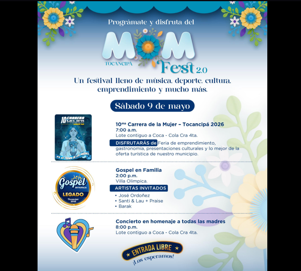 |Tocancipá| celebrará el |Mom Fest| 2.0 con deporte, música y actividades para las familias