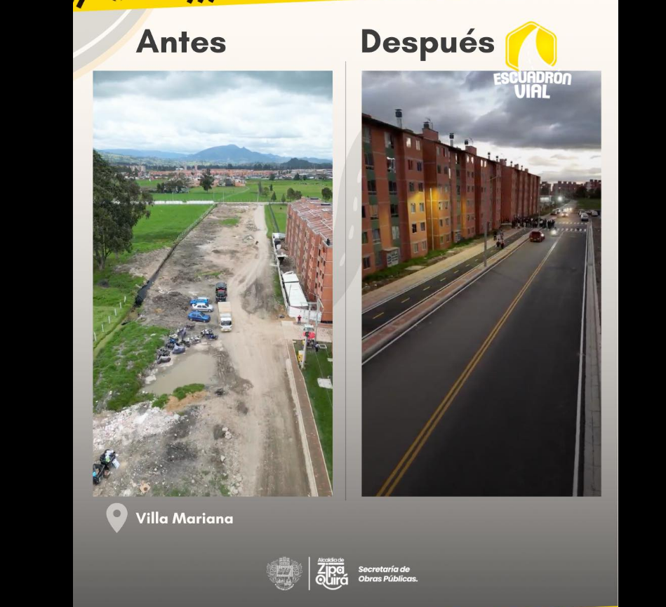 Recuperan tramo vial en |Villa Mariana| para mejorar |movilidad| y |seguridad| en |Zipaquirá|