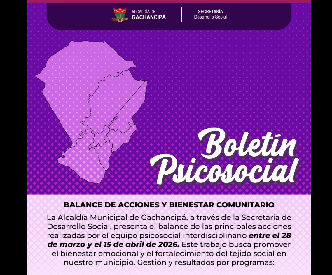 |Gachancipá| fortaleció la atención psicosocial con acciones de |bienestar emocional| y social
