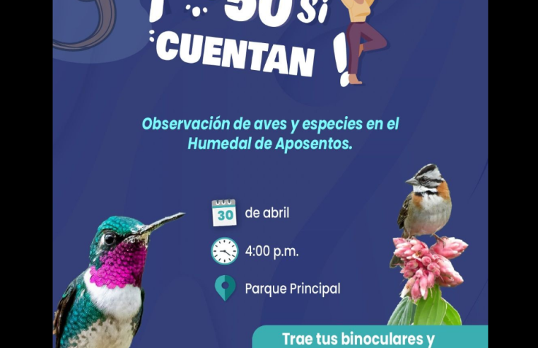 |Sopó| invita a jornada de |observación de aves| para personas entre 50 y 59 años
