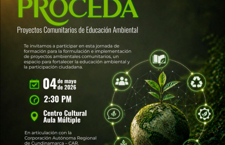 |Cajicá| realizará capacitación en PROCEDA para impulsar |proyectos ambientales| comunitarios